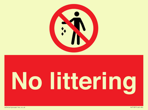No littering